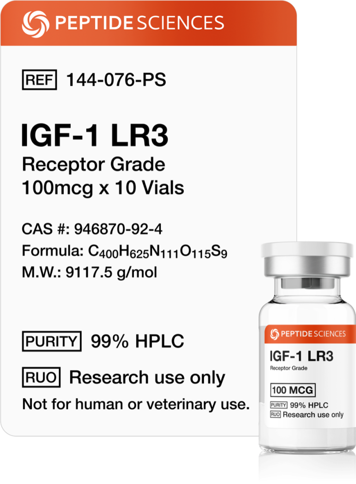 IGF-1 LR3 (Receptor Grade) 100mcg x 10 Vials